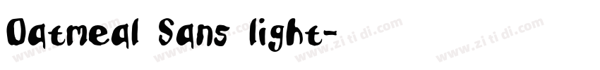 Oatmeal Sans light字体转换
